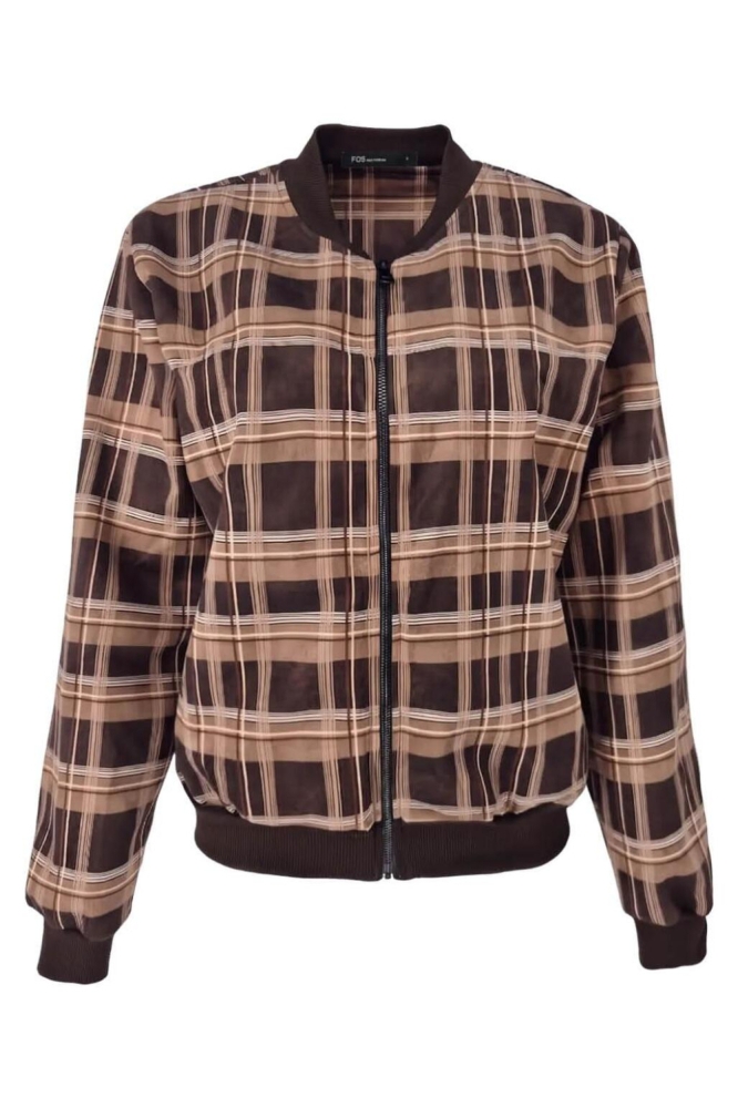 FOS Amsterdam bruine dames vest | Vooraanzicht