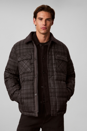 Calvin Klein Jas LS PRINTED PLAID PUF LV04RH55AG P7E B30 GREY HEATHER