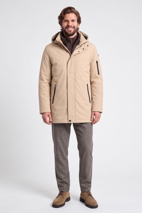 Campbell beige heren jas | Model