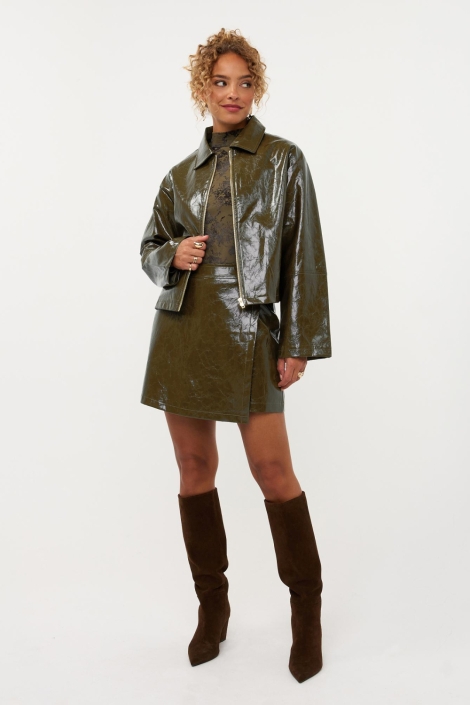 Ydence groene dames jas | Model