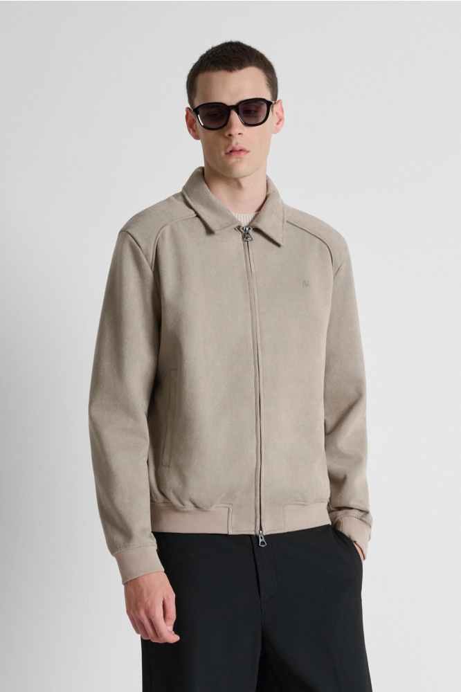 Antony Morato beige heren overhemd | Model vooraanzicht