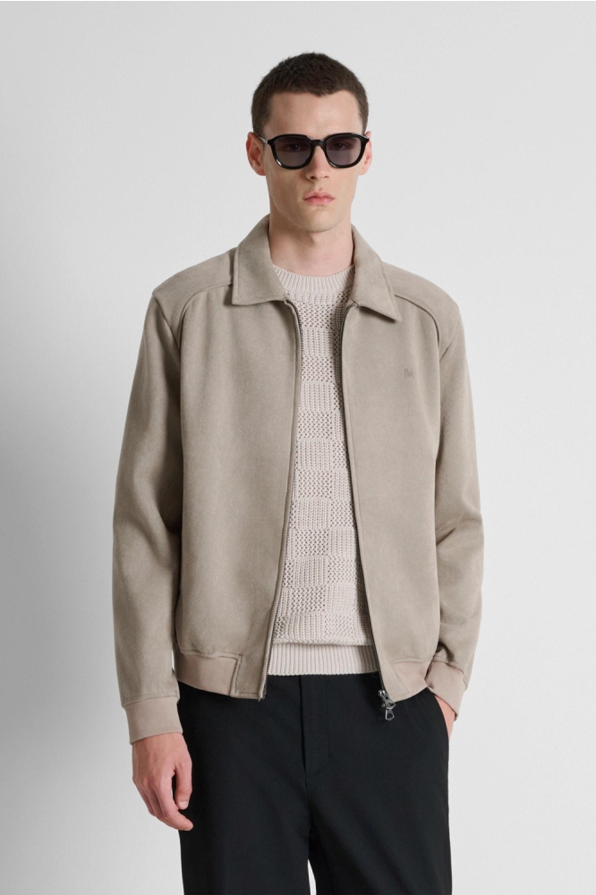 Antony Morato beige heren overhemd | Model vooraanzicht