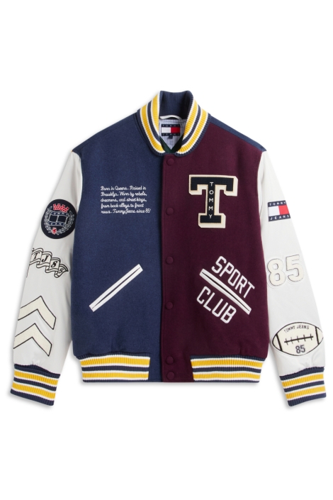Tommy Jeans blauwe heren jas | Vooraanzicht
