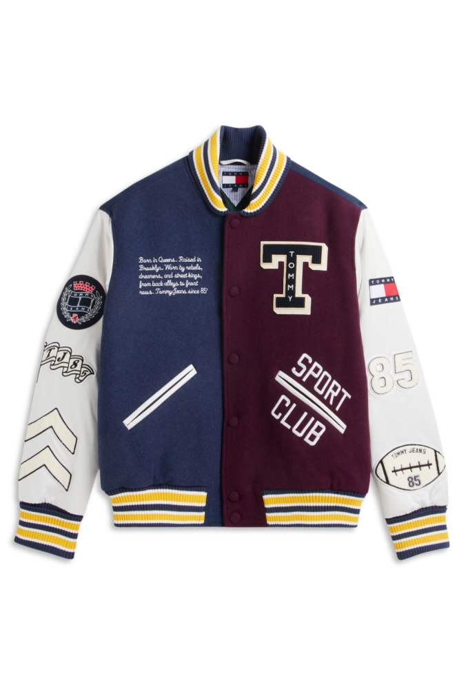 Tommy Jeans blauwe heren jas | Vooraanzicht