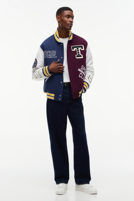 Tommy Jeans blauwe heren jas | Model