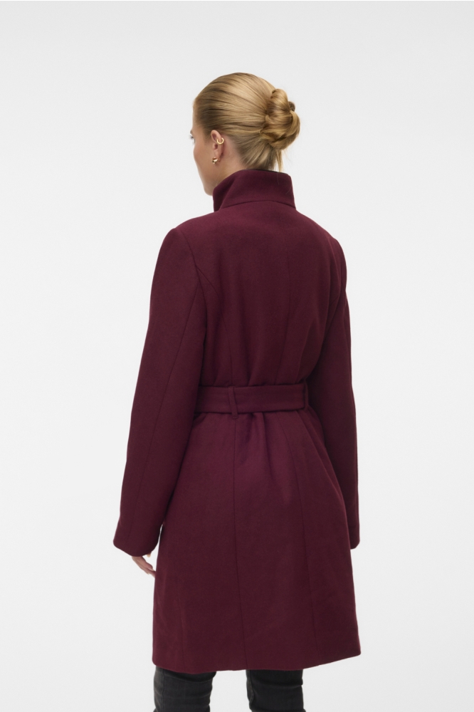 Vero Moda bordeaux dames jas | Model achteraanzicht