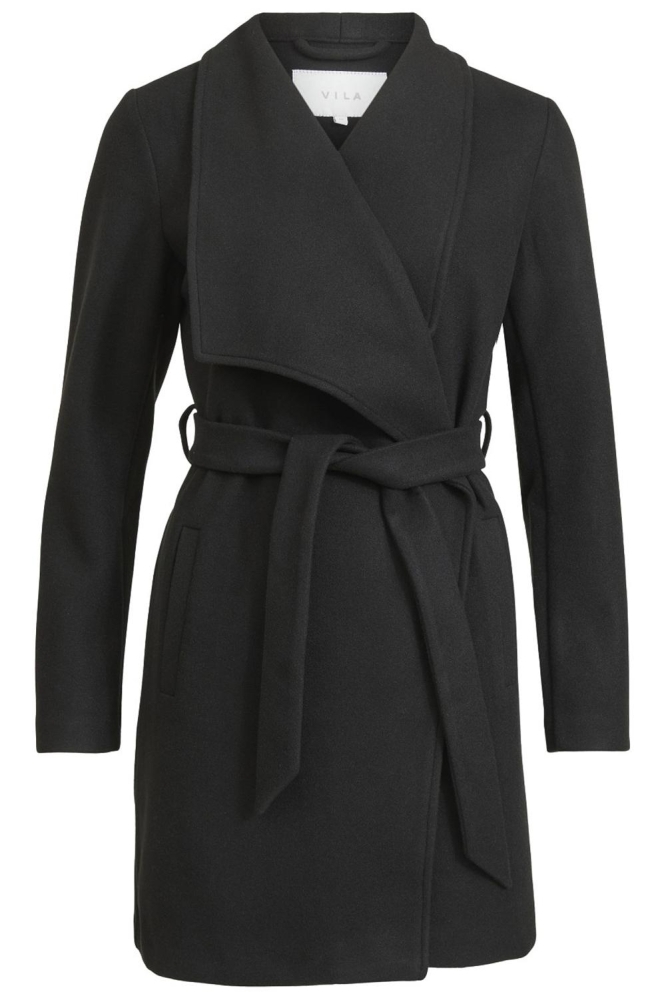 Vila zwarte dames jas | Vooraanzicht