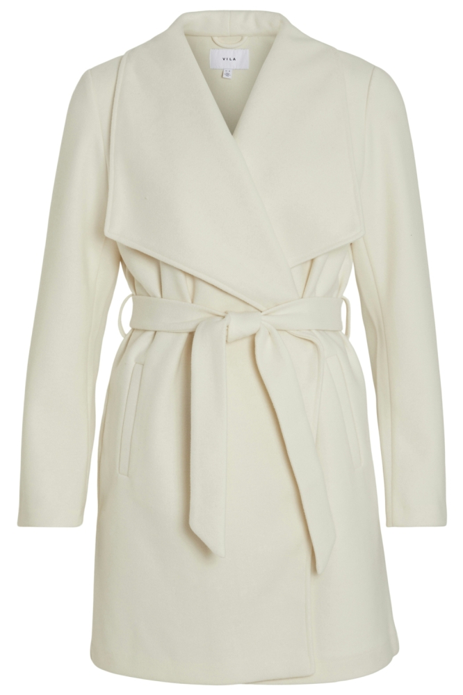 Vila beige dames jas | Vooraanzicht
