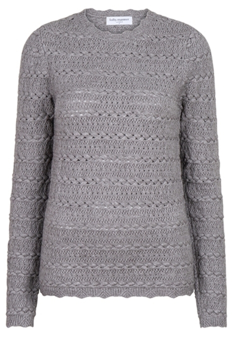 Lofty Manner grijze dames trui | Vooraanzicht