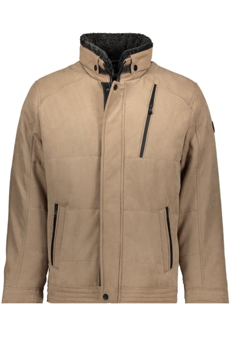 Donders beige heren jas | Vooraanzicht