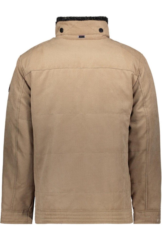 Donders beige heren jas | Achteraanzicht