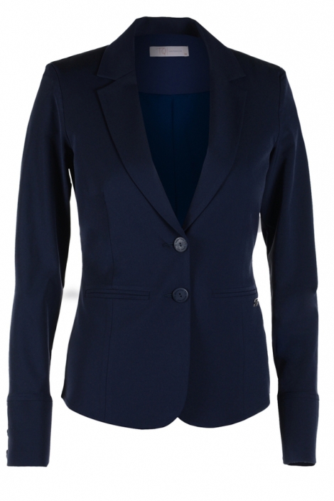 TQ Amsterdam blauwe dames blazer | Vooraanzicht
