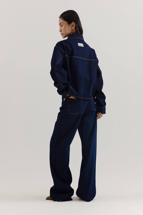 Harper & Yve blauwe dames jas | Model