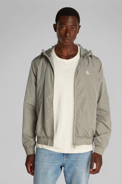 Calvin Klein groene heren jas | Model vooraanzicht