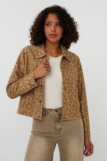 EsQualo Blazer JACKET LEOPARD F25 19513 339 golden olive