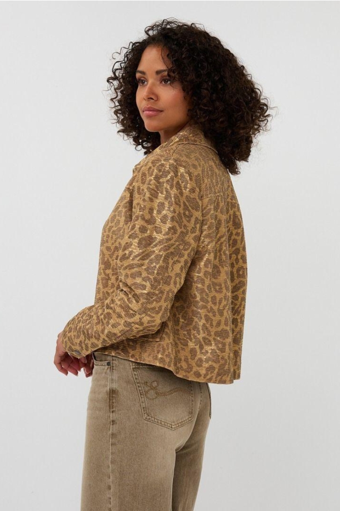 EsQualo gouden dames blazer | Model achteraanzicht