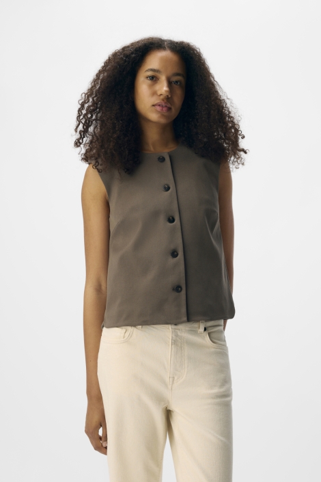 Object bruine dames gilet | Model