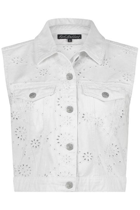 Red Button witte dames gilet | Vooraanzicht