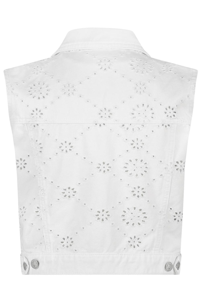 Red Button witte dames gilet | Achteraanzicht