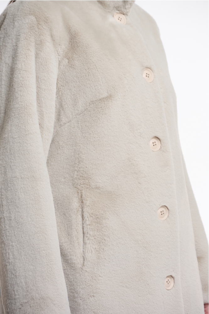 Rino & Pelle beige dames jas | Close up