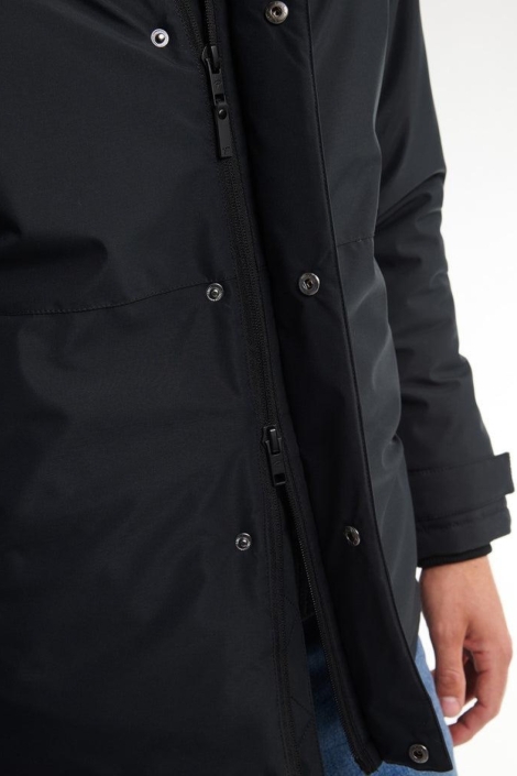 Petrol Industries zwarte heren jas | Close up