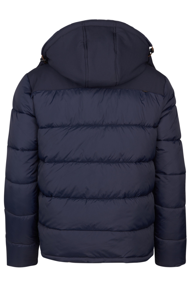 Petrol Industries blauwe heren jas | Achteraanzicht