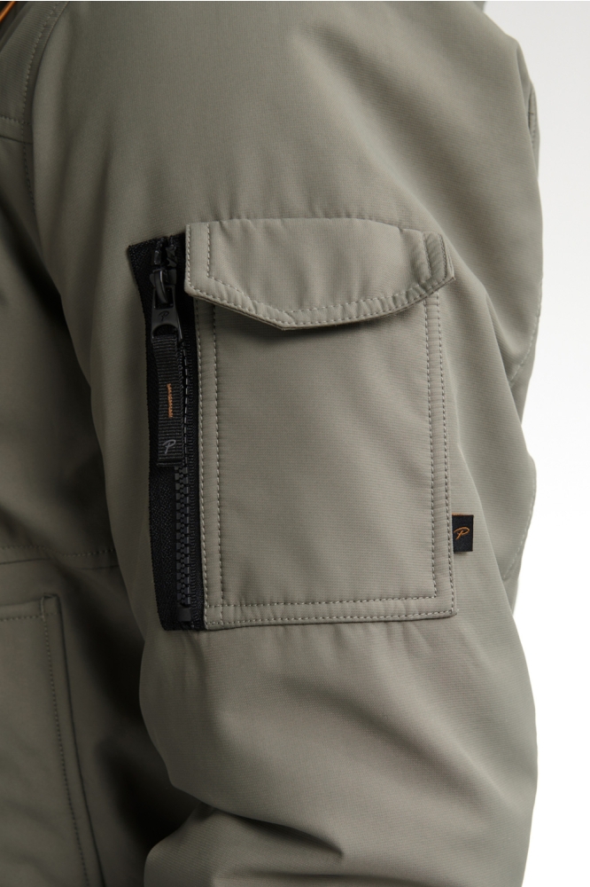 Petrol Industries groene heren jas | Close up