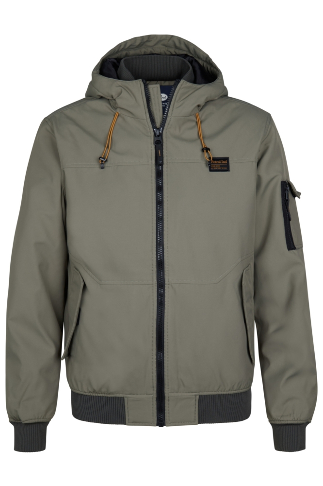 Petrol Industries groene heren jas | Vooraanzicht