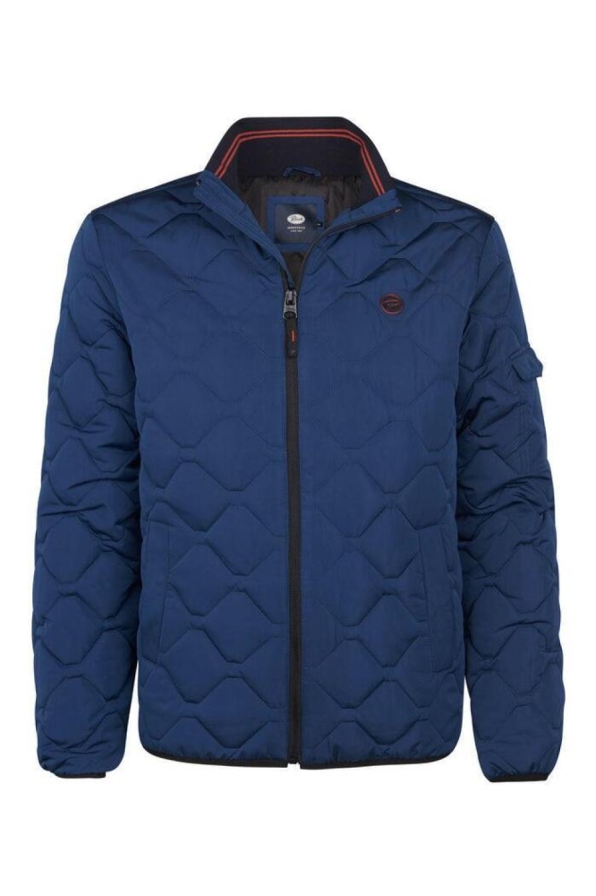 Petrol Industries blauwe heren jas | Vooraanzicht