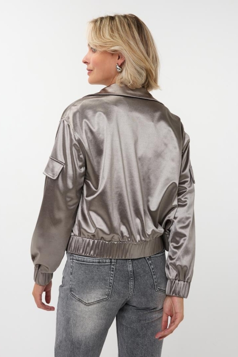 EsQualo zilveren dames vest | Model achteraanzicht