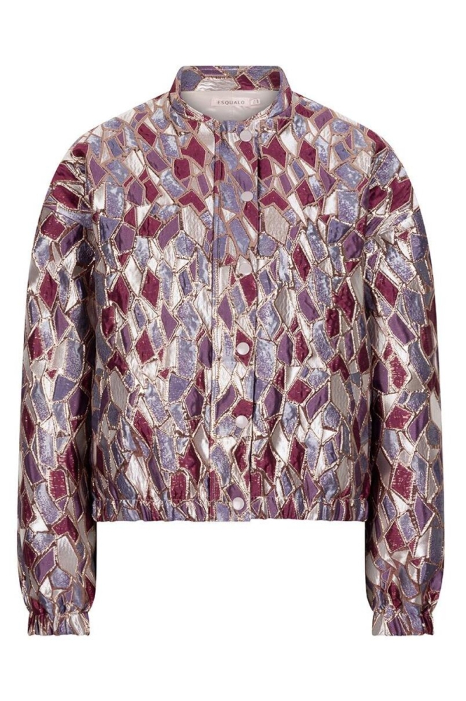 EsQualo multi color dames jas | Vooraanzicht
