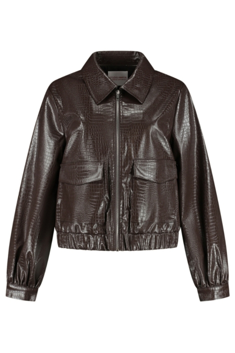 Studio Amaya bruine dames jas | Vooraanzicht