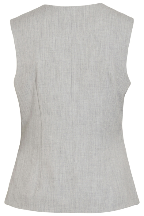 Vila grijze dames gilet | Achteraanzicht