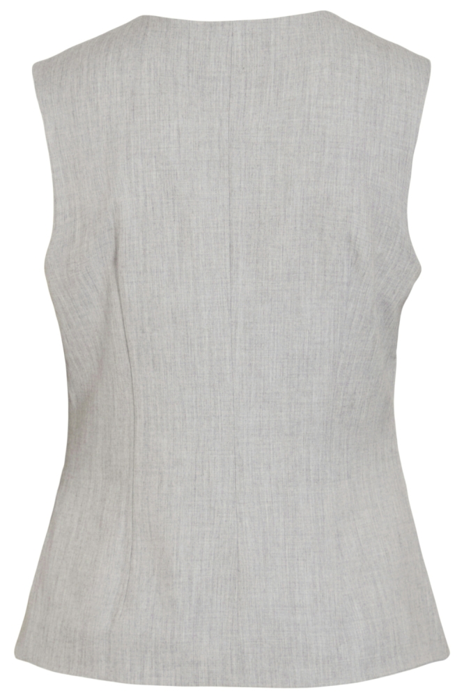 Vila grijze dames gilet | Achteraanzicht