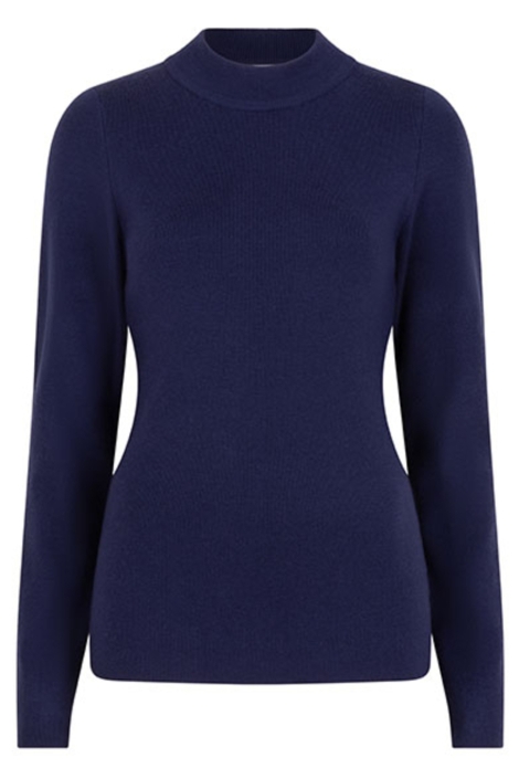 Lofty Manner blauwe dames trui | Vooraanzicht