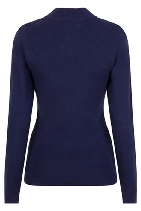 Lofty Manner blauwe dames trui | Achteraanzicht