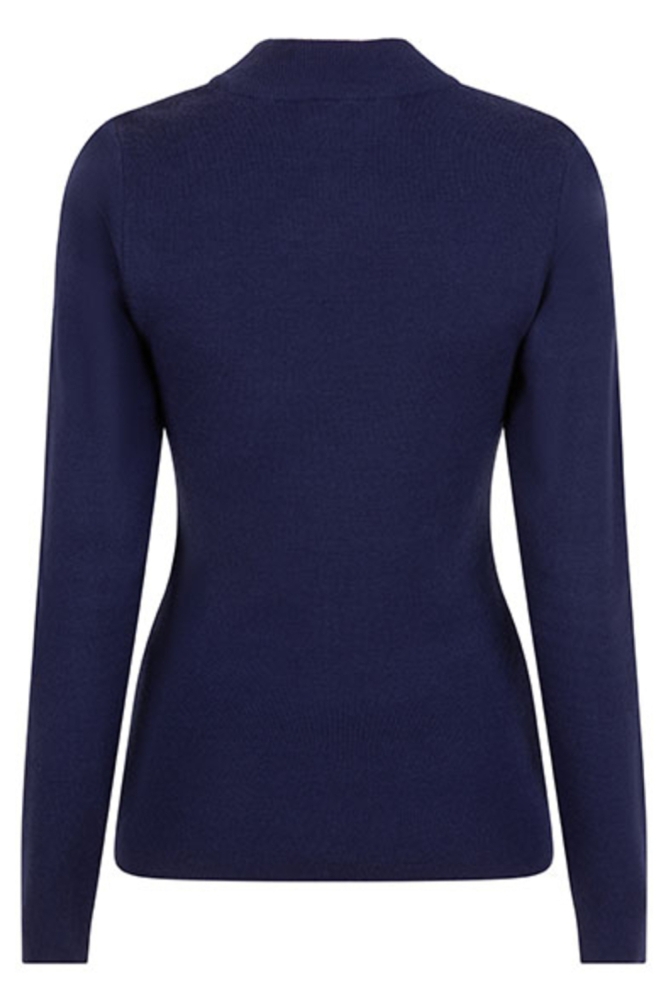 Lofty Manner blauwe dames trui | Achteraanzicht