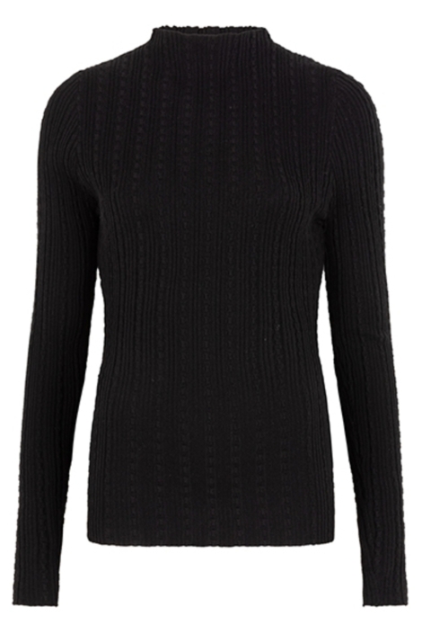 Lofty Manner zwarte dames trui | Vooraanzicht