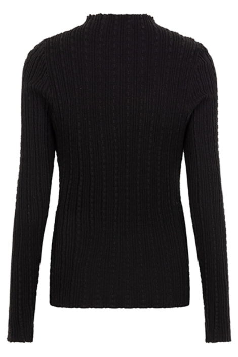 Lofty Manner zwarte dames trui | Achteraanzicht