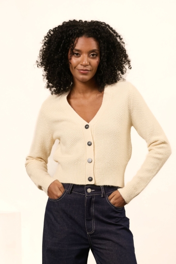 Lofty Manner CARDIGAN JADA QJ42 1 101 off white