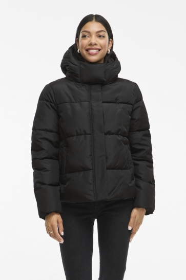 Vila vimilja padded puffer - noos Zwart