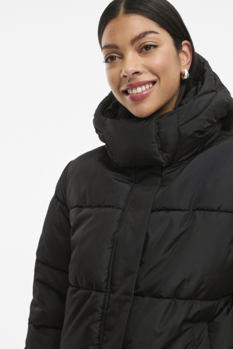 Vila zwarte dames jas | Close up