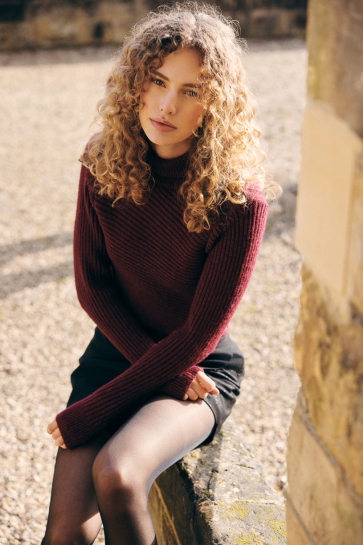 Lofty Manner SWEATER KATJA BURGUNDY RED