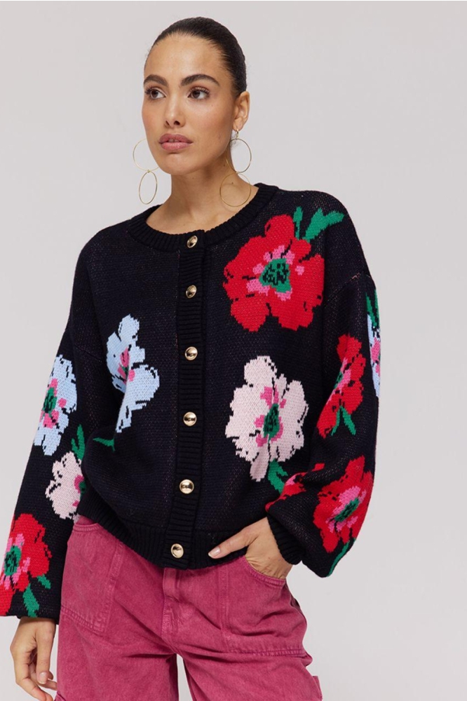 Harper & Yve zwarte dames vest | Model vooraanzicht