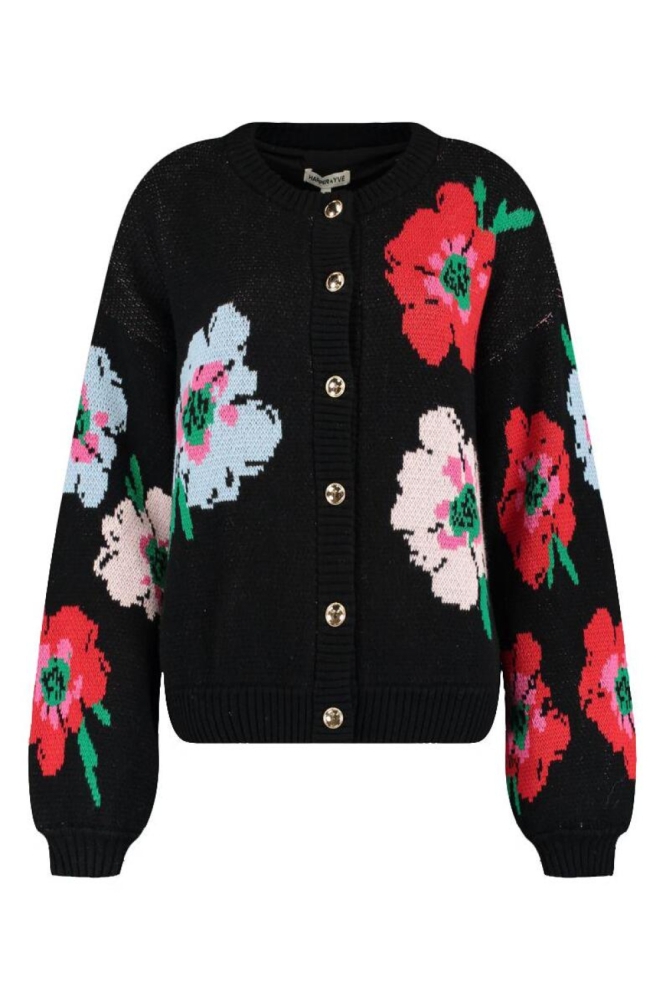 Harper & Yve zwarte dames vest | Vooraanzicht