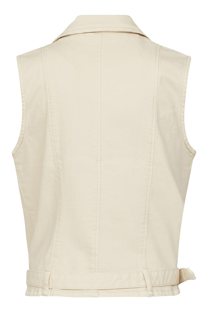 SisterS point beige dames gilet | Achteraanzicht