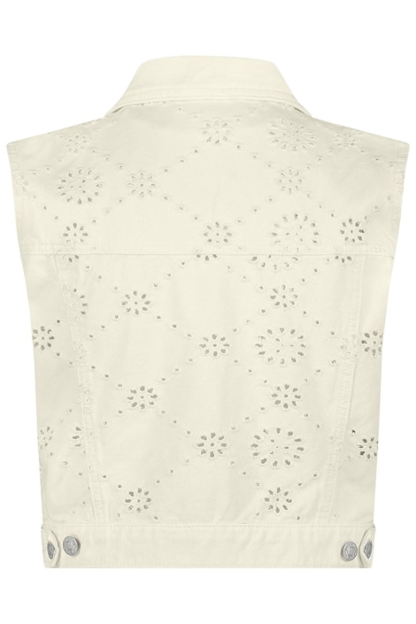 Red Button beige dames gilet | Achteraanzicht