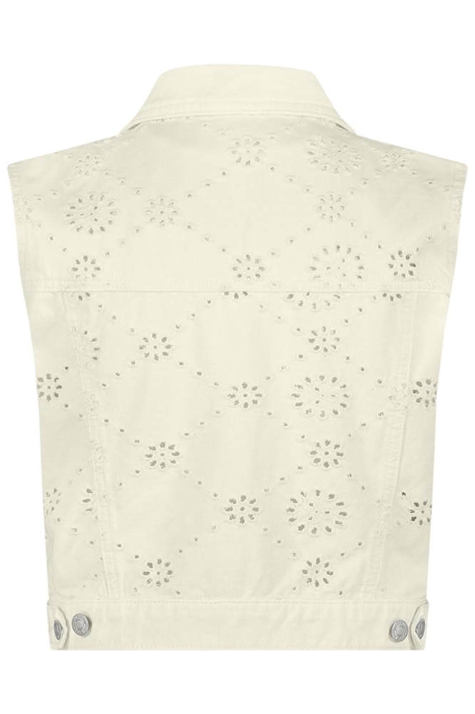 Red Button beige dames gilet | Achteraanzicht