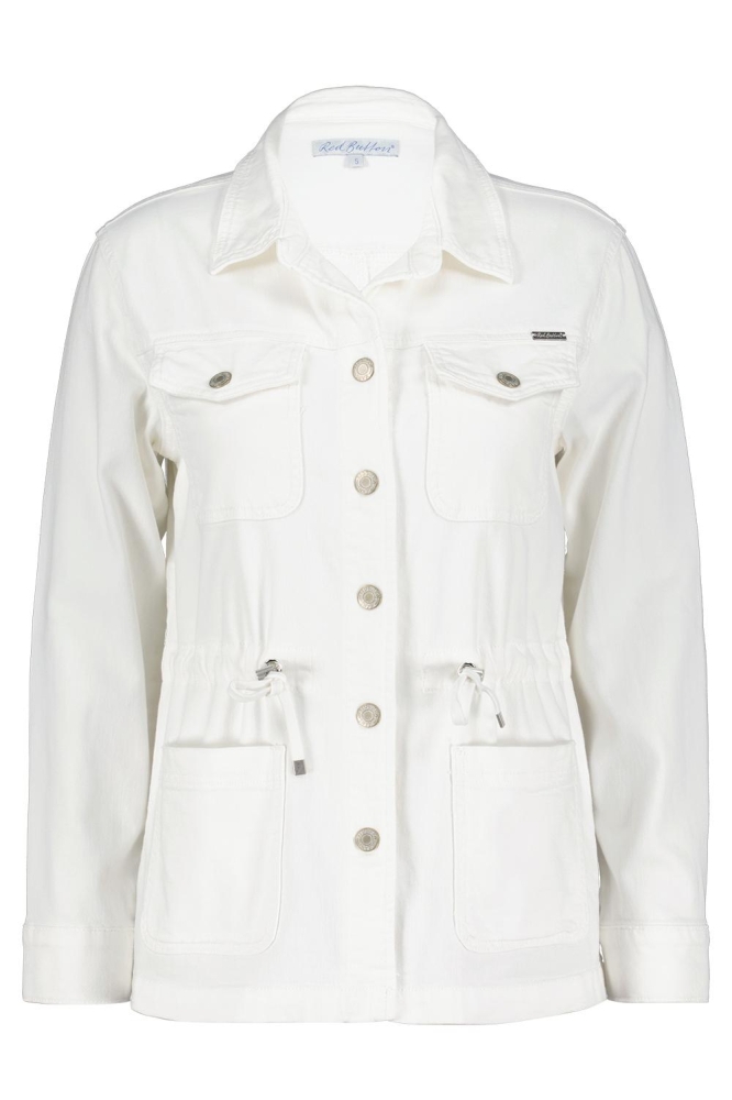 Red Button witte dames jas | Vooraanzicht