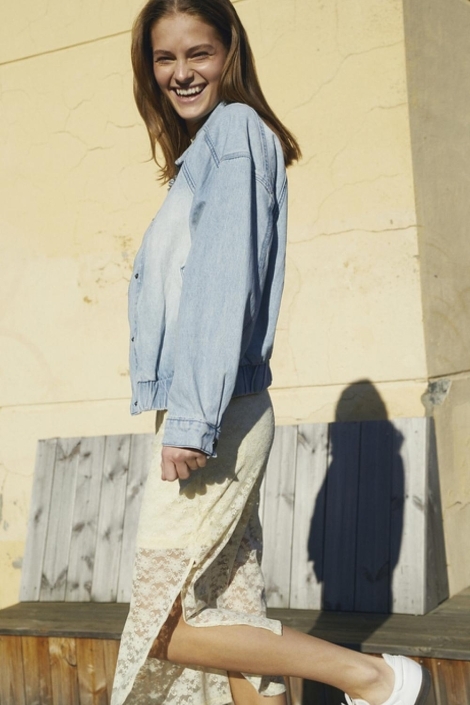 SisterS point blauwe dames jas | Sfeerbeeld, In situatie